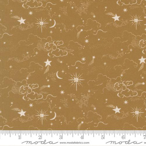 gold, Silent Night Collection Holy Night Skies Cotton Fabric 40052