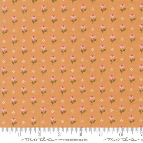 gold, Wild Honey Collection Bumbling Posies Cotton Fabric 5252