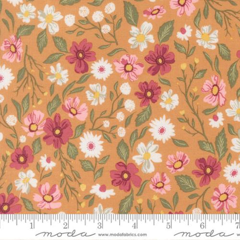 gold, Wild Honey Collection Wildflower Dance Cotton Fabric 5250