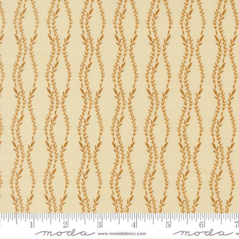 gold, Windfall Collection Vine Stripes Cotton Fabric 45656