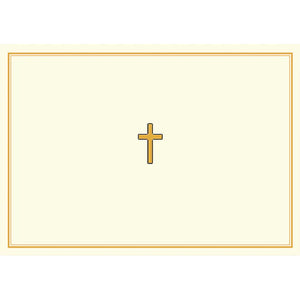 Gold Cross Boxed Note Cards 306296 front