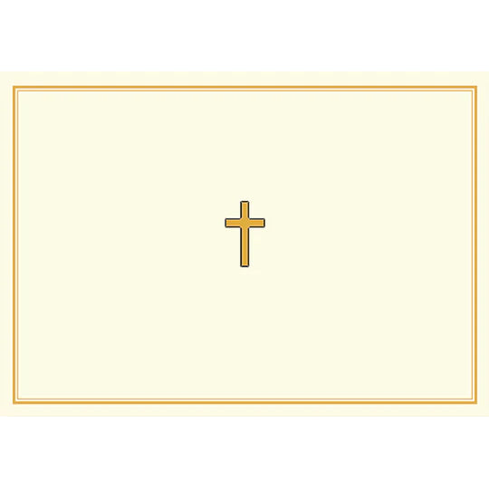 Gold Cross Boxed Note Cards 306296 front