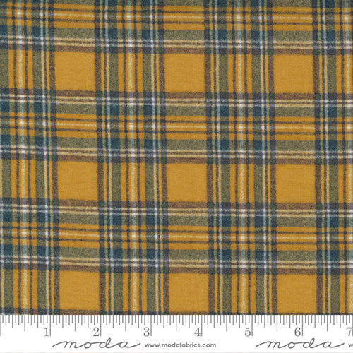 Outdoorsy Collection Plaid Blanket Check Cotton Fabric 7385 goldenrod