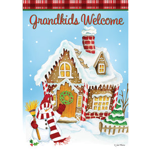 Fall & Winter Garden Flags grandkids welcome