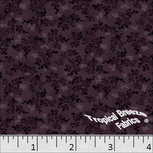 Standard Weave Floral Print Poly Cotton Fabric Grape