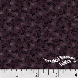 Standard Weave Floral Print Poly Cotton Fabric Grape