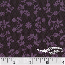 Grape, Koshibo Floral Print Polyester Fabric 048510