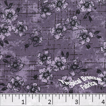 grape, Koshibo Floral Print Polyester Fabric 048517