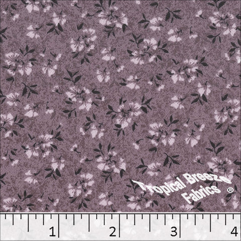 grape, Koshibo Floral Print Polyester Fabric 048616