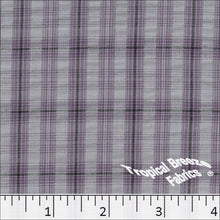 Seersucker Small Plaid Dress Fabric 48130 grape