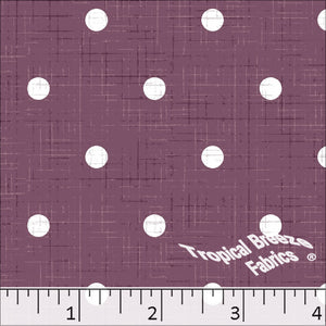 Standard Weave Polka Dots Print Dress Fabric 6163 grape