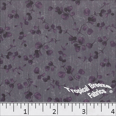 grape, Sweet Creme Print Polyester Fabric 042610