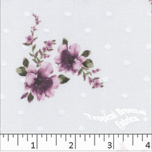 Swiss Dot Knit Floral Print Fabric 32343 grape