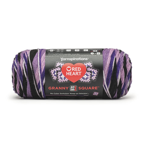 All in One Granny Square Yarn E310 in Grape Granny