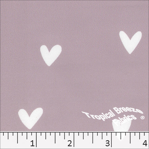 grapemist, Double Brushed Heart Print Knit Fabric 572613