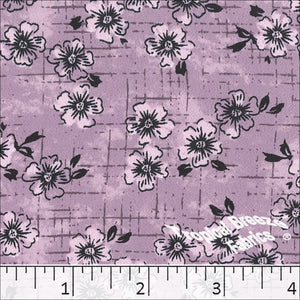 grapemist, Koshibo Floral Print Polyester Fabric 048517