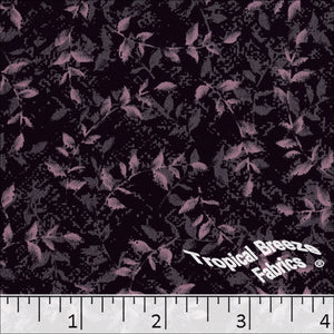 Grapemist, Koshibo Leaf Print Polyester Fabric 048511