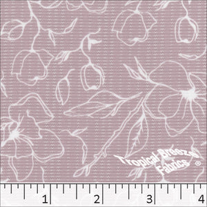 grapemist, Poly Rayon Floral Print Fabric 04450