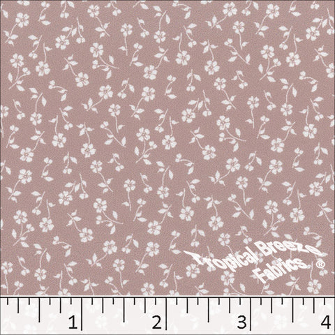 grapemist, Polyester Twill Chiffon Tiny Floral Print Fabric 045515