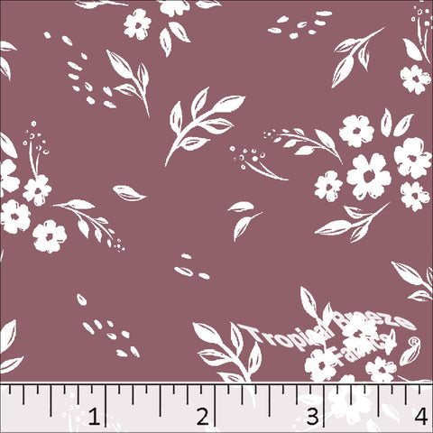 grapemist, Standard Weave Floral Poly Cotton Fabric 6277