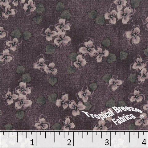 grapemist, Yoryu Floral Print Polyester Fabric 048529