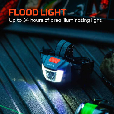 Floodlight details about NEBO Einstein 250 headlamp