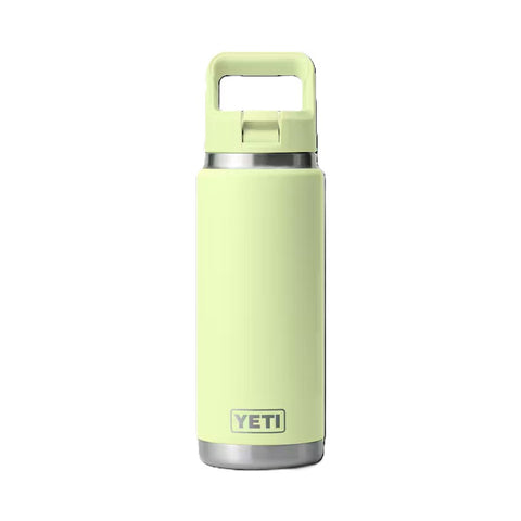 Yeti Rambler 26 oz Water Bottle with Straw Cap in grasshopper
