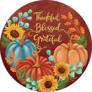 Fall and Winter Accent Magnets grateful pumpkins