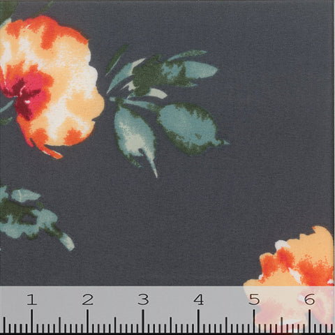 Double Brushed Large Floral Print Fabric 13017
