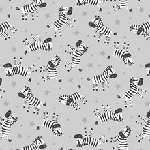 Hello Sunbeam Collection Zebra Toss Cotton Fabric Gray