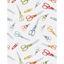 Common Threads Collection Scissors Cotton Fabric 21755 gray