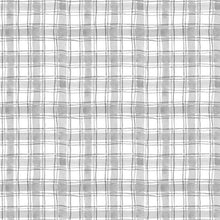 Hummingbird Floral Collection Plaid Cotton Fabric 3023-39832 gray