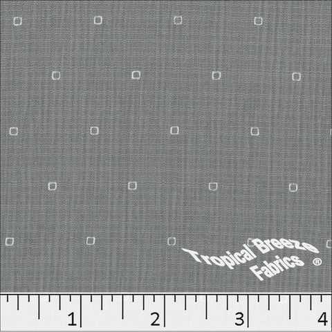 gray, Linen Crepe Square Print Polyester Fabric 048621
