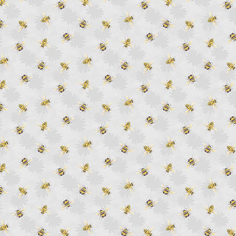 Zest for Collection Bee Toss Cotton Fabric 19157 gray