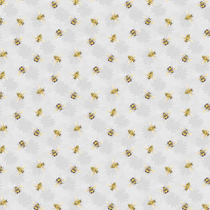 Zest for Collection Bee Toss Cotton Fabric 19157 gray