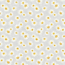 Zest for Life Collection Daisy Toss Cotton Fabric 19156 gray