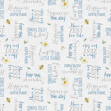 Zest for Life Collection Word Toss Cotton Fabric 19158 gray