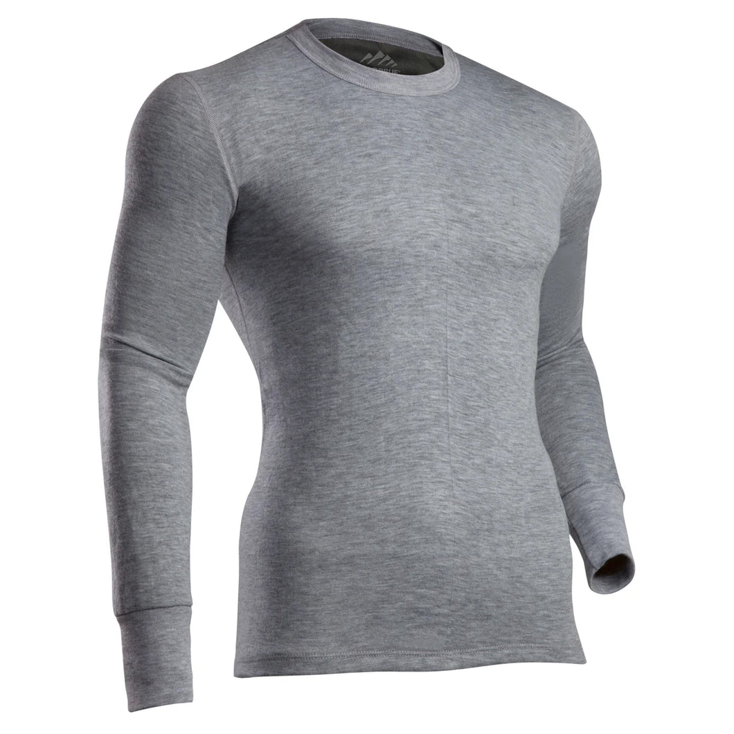 gray, Men's Big and Tall Platinum II Two-Layer Thermal Crew Shirt 75