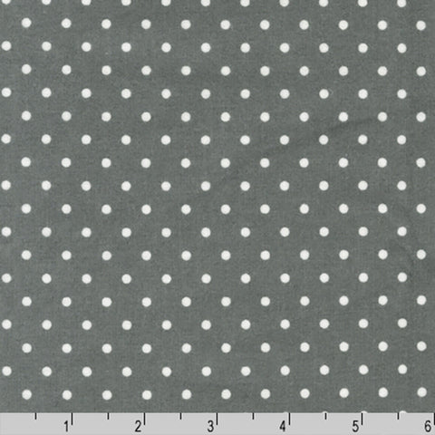 Gray dot flannel fabric