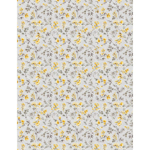 Gray small print floral fabric