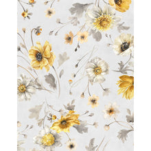 Gray floral fabric