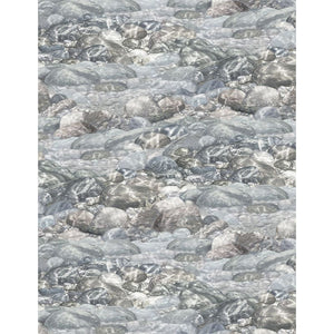 Gray packed rocks fabric