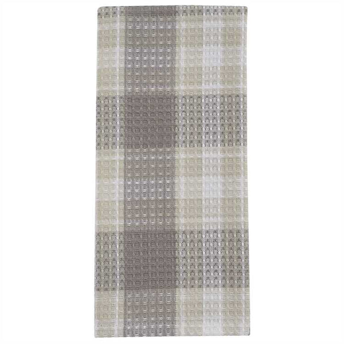 Gray plaid tea towel