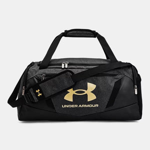 Black Medium Heather, Metallic Gold Duffle