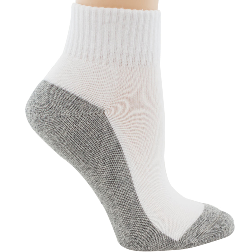 Gray and white sock
