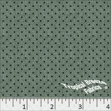 Green, Standard Weave Polka Dot Poly Cotton Fabric 0475