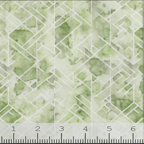 olive, Geometric Poly Cotton Fabric 00004