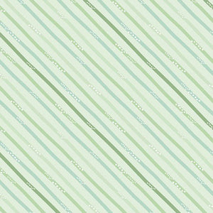 Hello Sunbeam Collection Diagonal Stripes Cotton Fabric Green