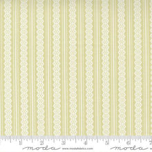 Buttercup and Slate Collection Lacey Stripes Cotton Fabric green