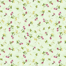 Among the Branches Collection Florals and Leaves Cotton Fabric green